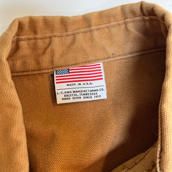 Pointer Brand LC King Brown Duck Canvas Chore Coat Made in USA Mens XS - Picture 5 of 16